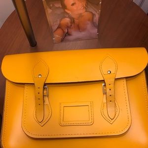 Cambridge Satchel Company Yellow 14” Messenger Bag